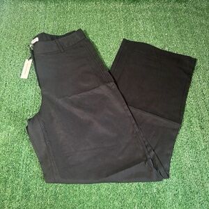 NWT Banana Republic Wide Leg Everyday Elastic Waist Black Pant Women Medium Tall